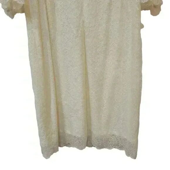 Sweet Salt Women's Ivory Stretch Lace Lined Modest Dress - Picture 11 of 13